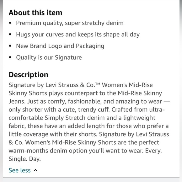 Levi’s Strauss black  mid rise Bermuda jeans shorts Sz L - Picture 2 of 7